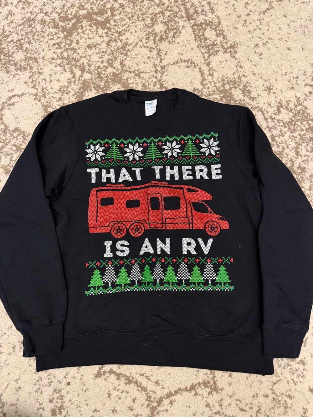 That There Is An RV Holiday Sweatshirt - Black & Red